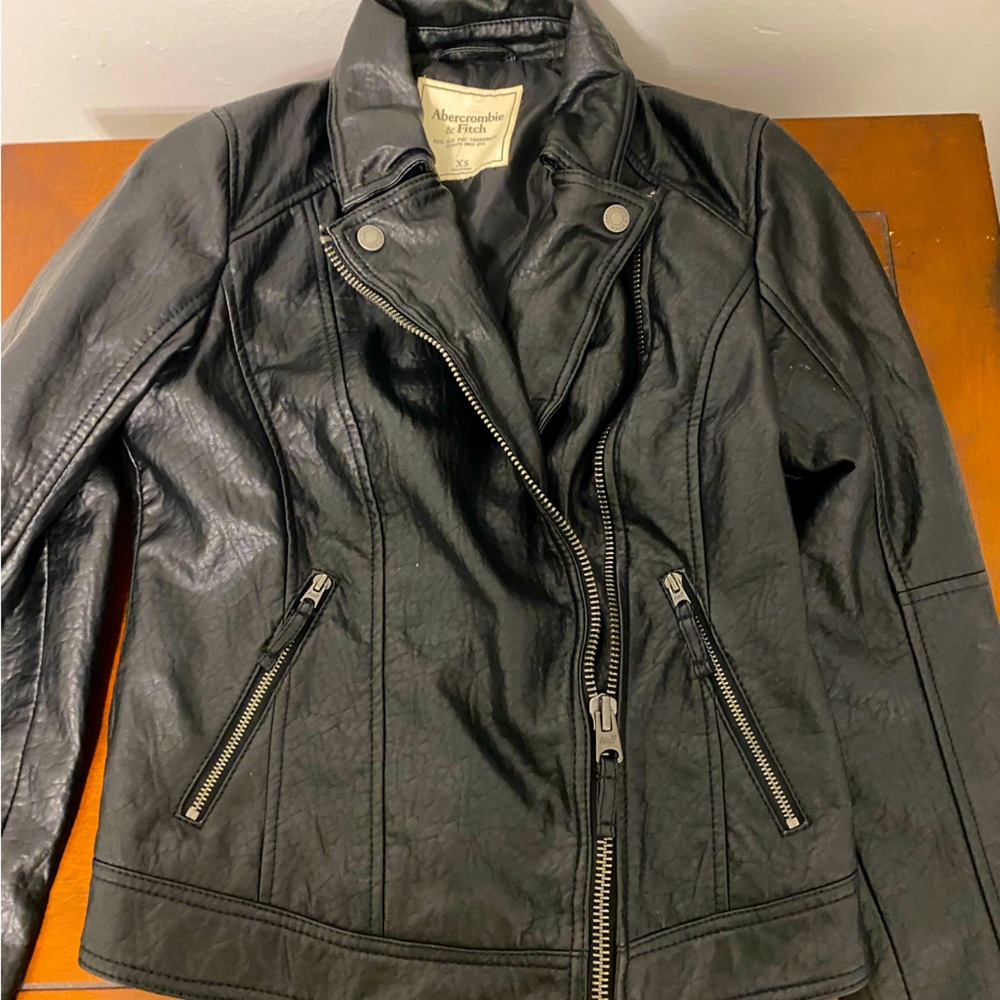Abercrombie and fitch ex leather jacket